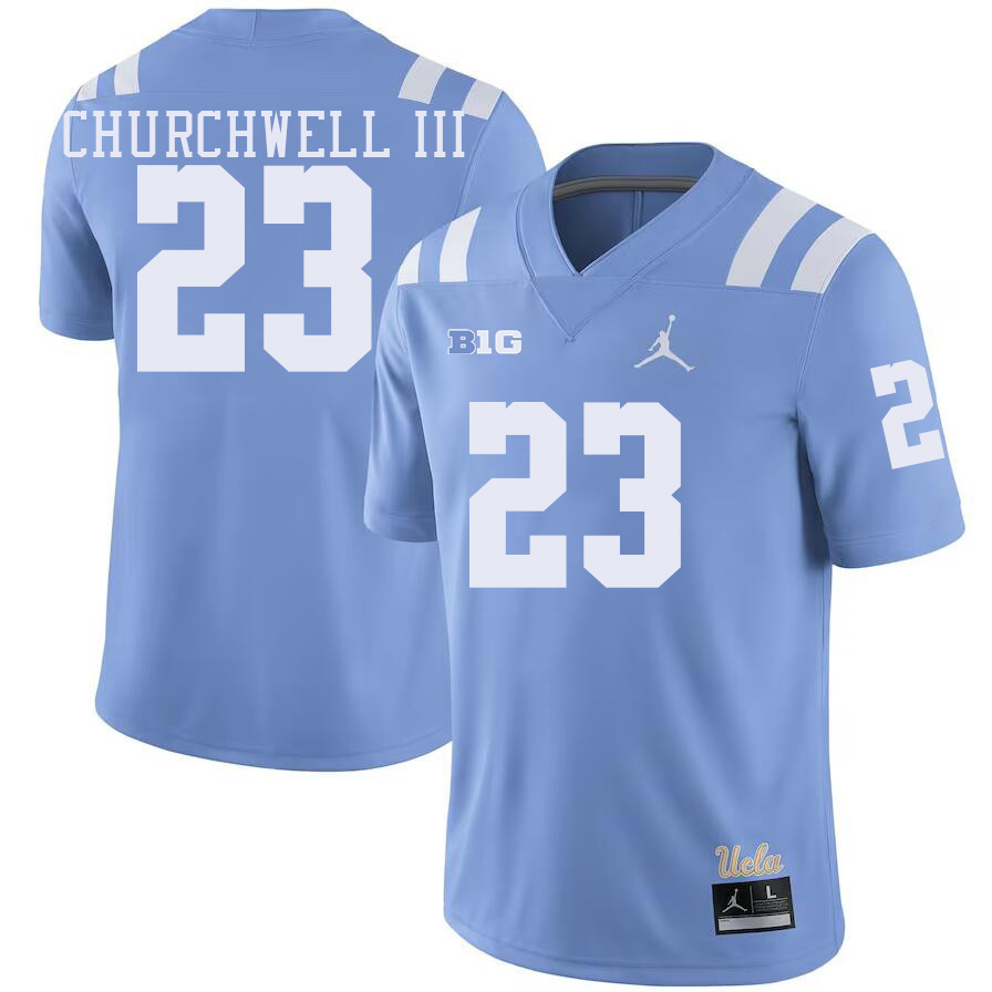 UCLA Bruins #23 Kenny Churchwell III Big 10 Conference College Football Jerseys Stitched Sale-Power Blue